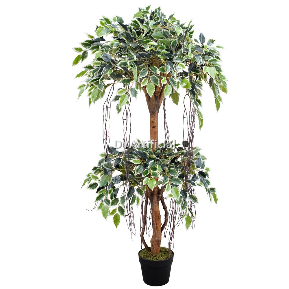 Artificial Ficus Tree with Wooden Trunk 120CM Height Indoor