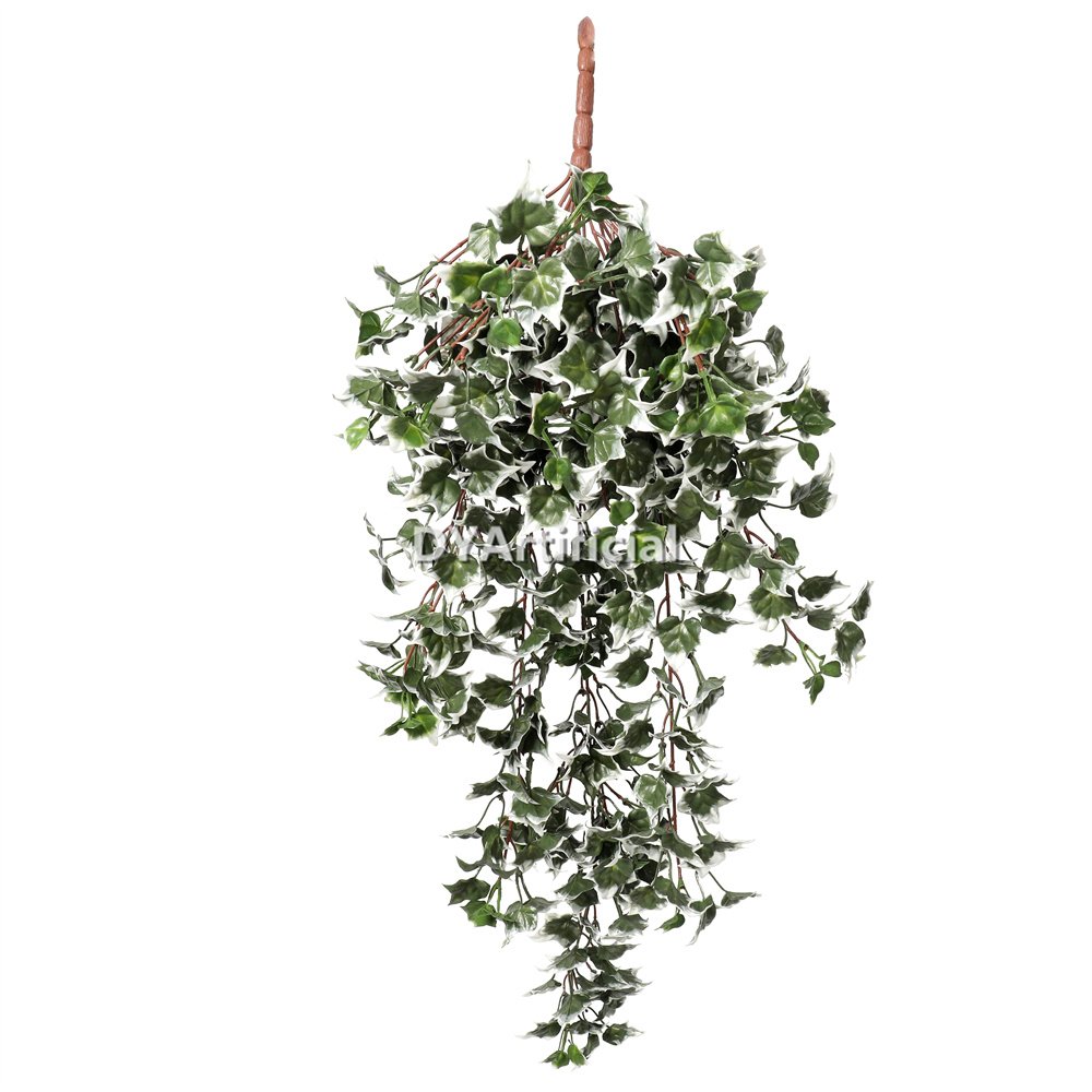 85CM English Ivy Hanging Bush White Green Outdoor UV Protected Fire Retardant