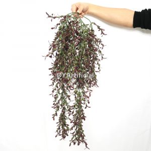 80CM Length Artificial Buxus Hanging Bush Brown Green Outdoor UV Protected