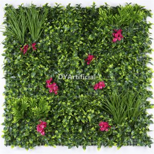 Spring Red Artificial Vertical Plants Wall Garden Outdoor UV