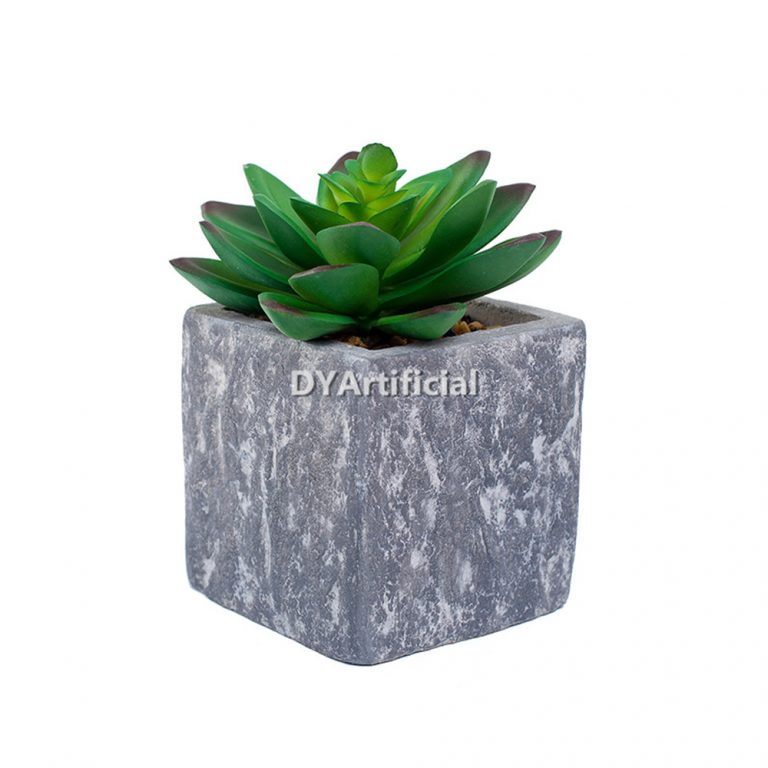Set Of 2 Mini Faux Succulent Plants In Pots - Small Artificial Greenery For Home Decor
