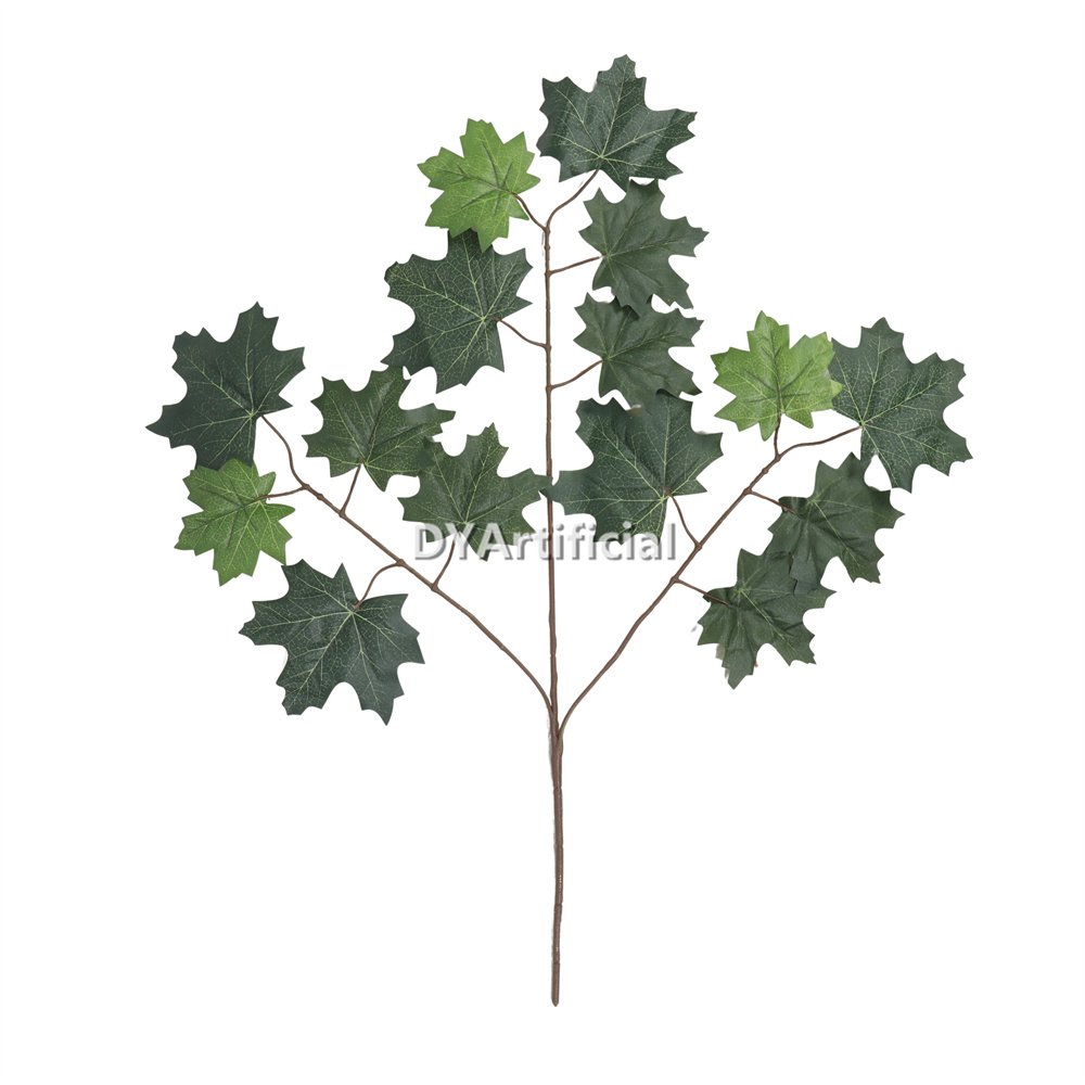 dyti 61 artificial green maple tree leaf 65cm length