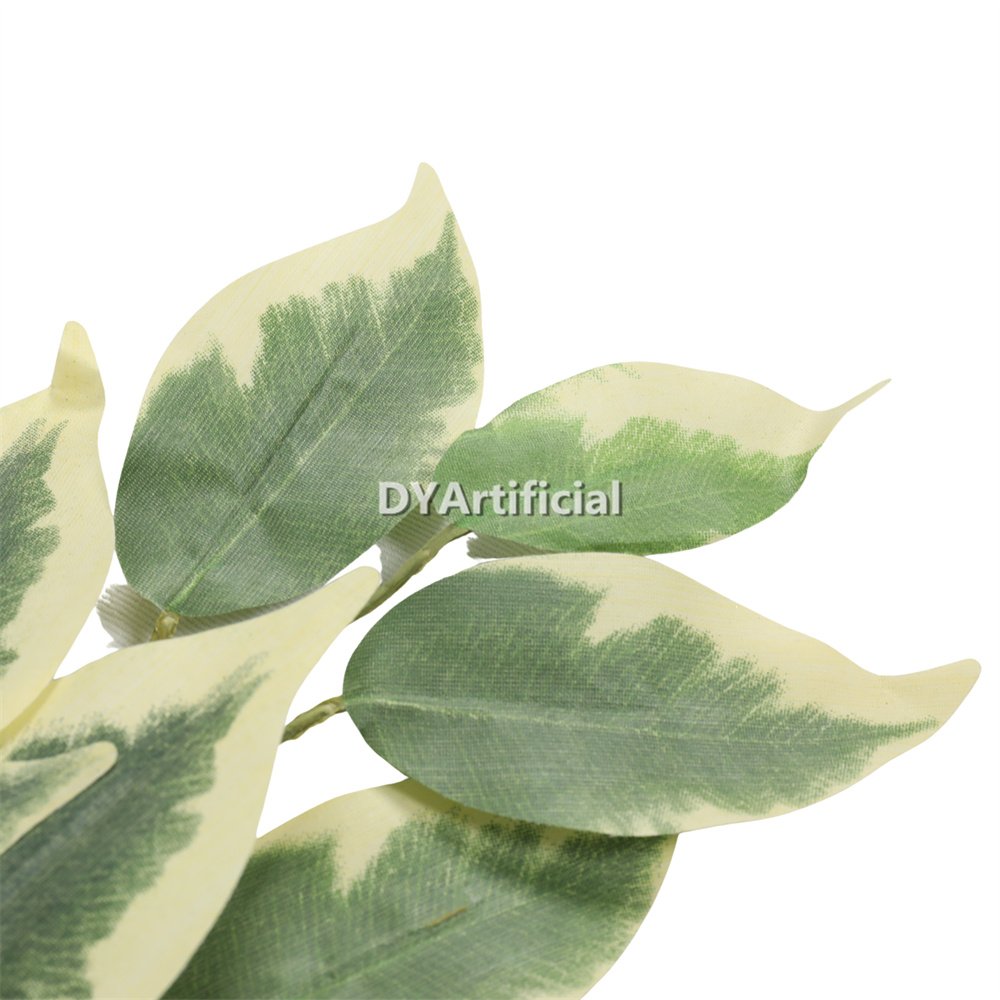 dyti 85 white green ficus tree leaf 60cm length fire retardant 2