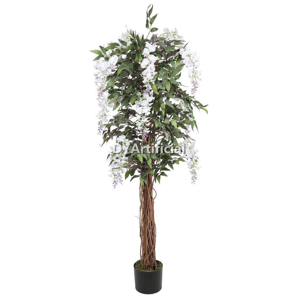 tcc 104 artificial wisteria tree 150cm indoor white