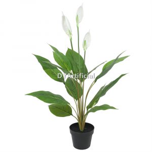 tcc 119 artificial flowering white peace lily 95cm