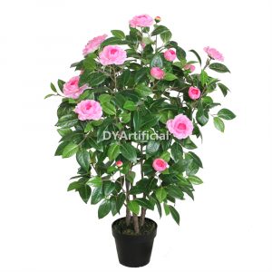 tcc 130 premium artificial camellia tree in dark pink 95cm