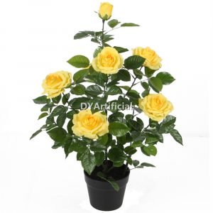 tcc 163 artificial rose plant 70cm indoor yellow
