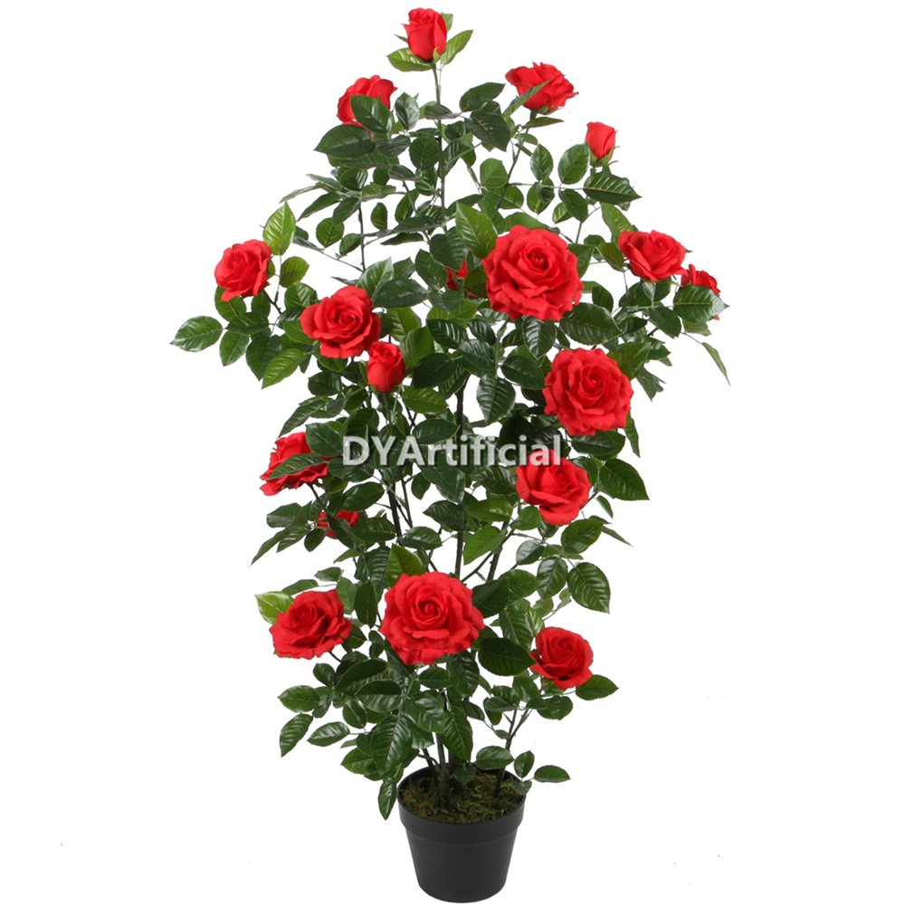 tcc 166 artificial rose plant 125cm indoor red