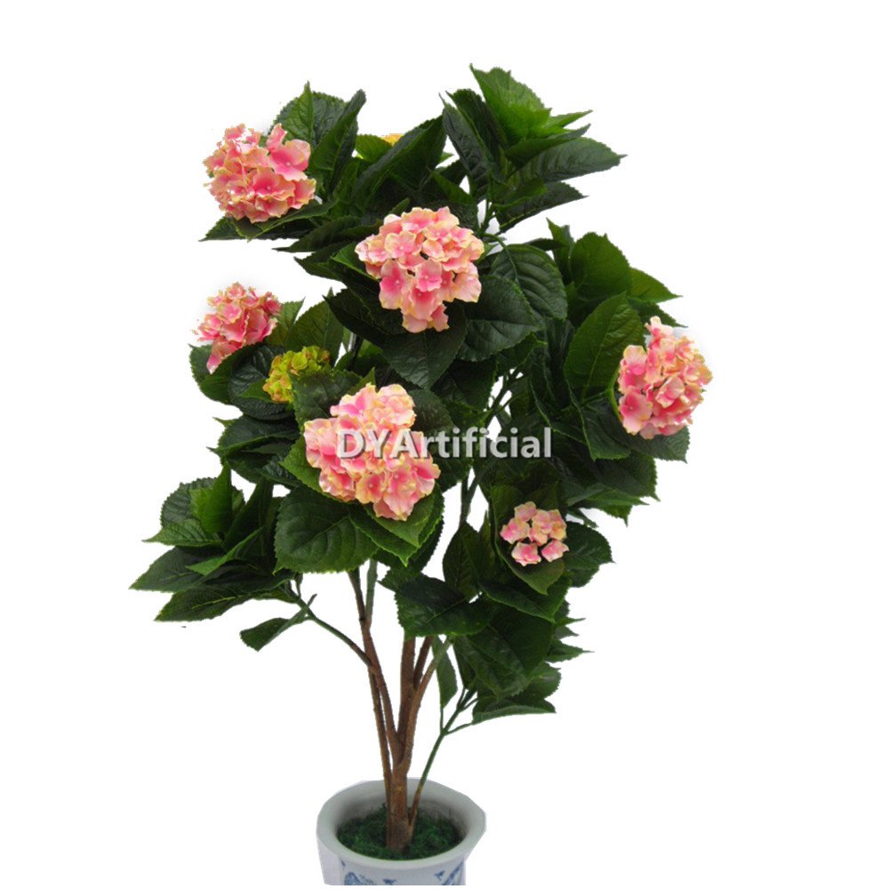 tcc 59 artificial hydrangea plant cyan blue and pink 110cm indoor