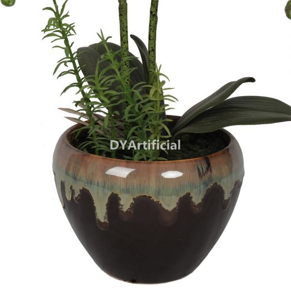 tcm 17 artificial potted orchids sunset red 51cm 2