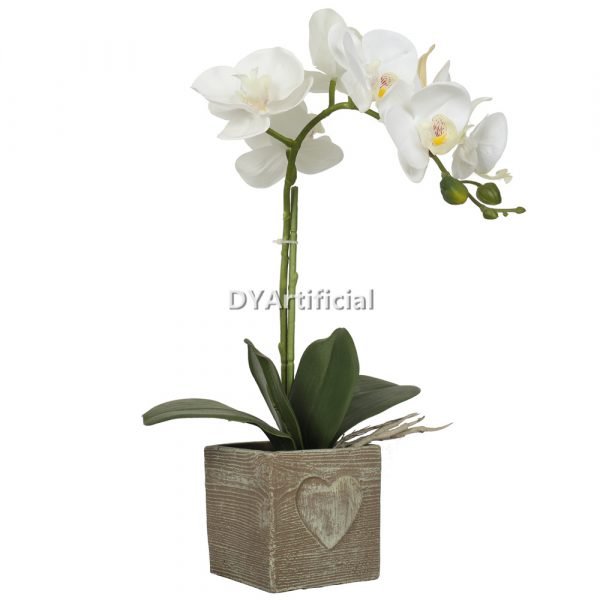 tcm 29 artificial potted orchids 38cm white