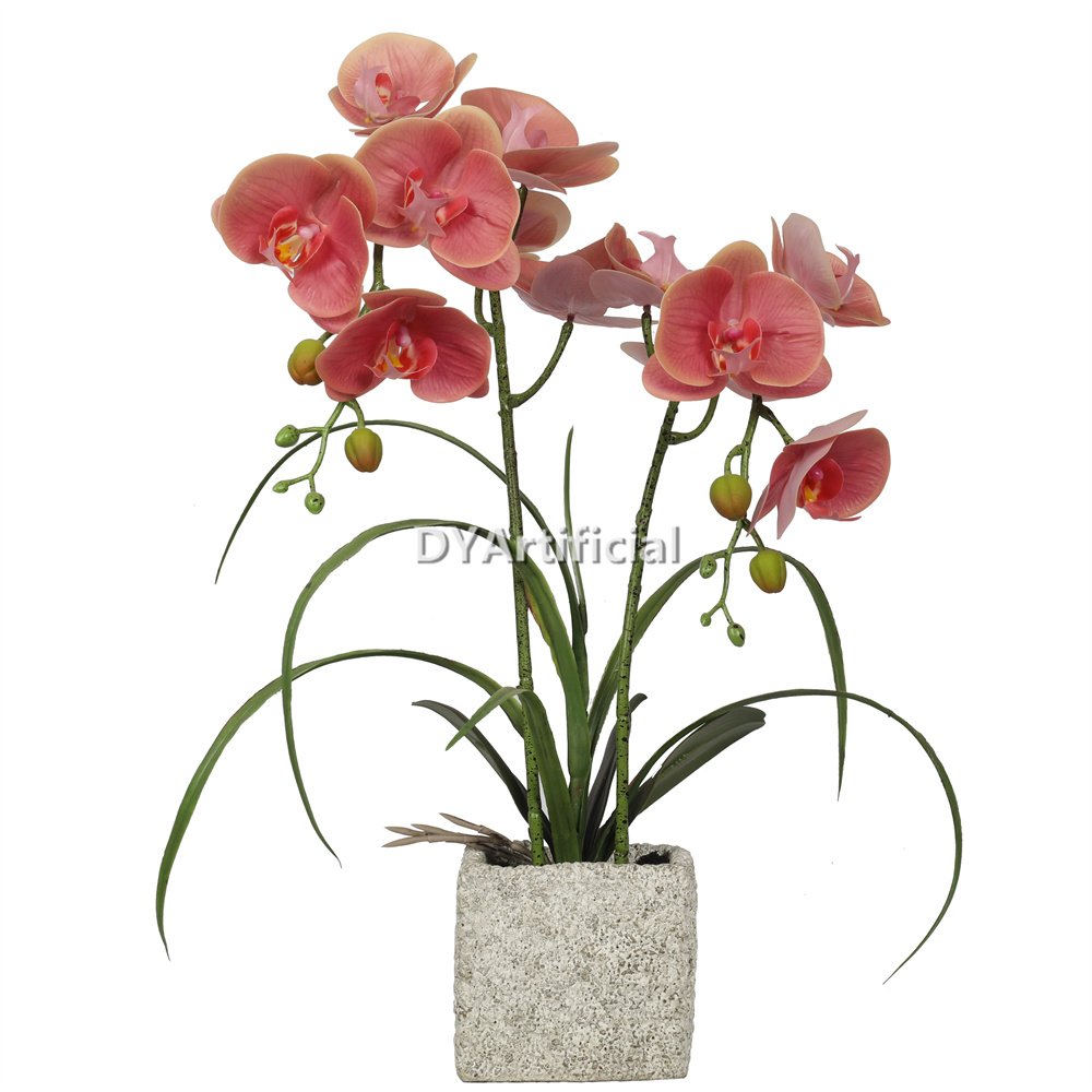 tcm 36 artificial potted orchids 51cm indoor champagne