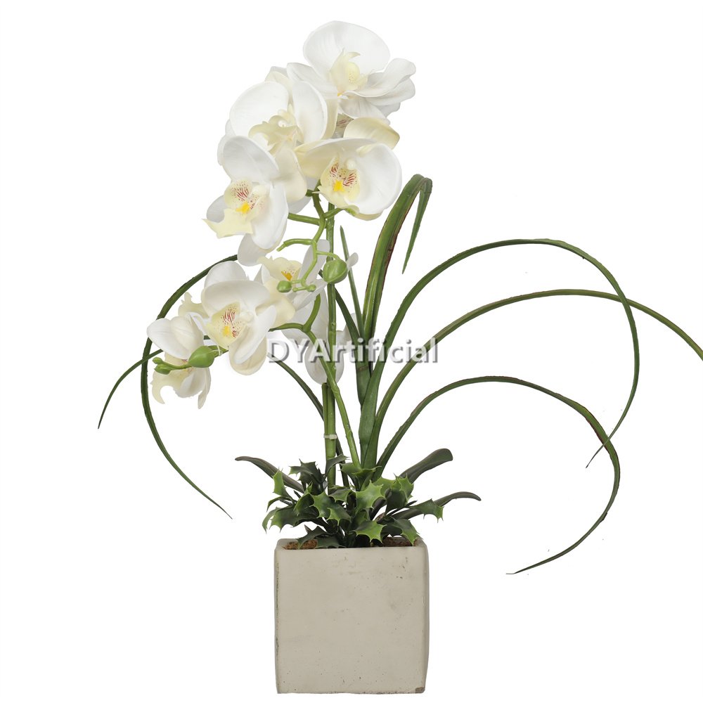 tcm 38 artificial potted orchids 44cm indoor white