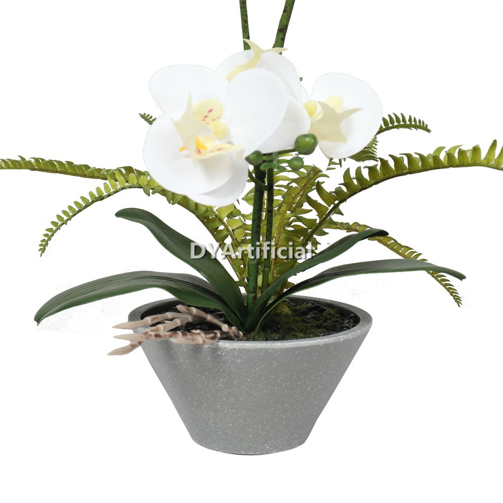 tcm 39 artificial potted orchids white 43cm indoor 3