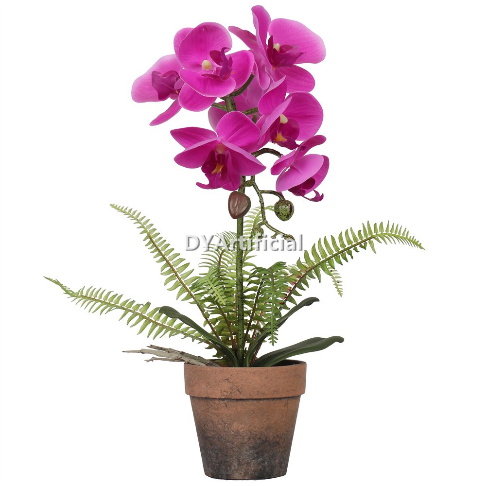 tcm 49 artificial potted orchids 38cm indoor red 1