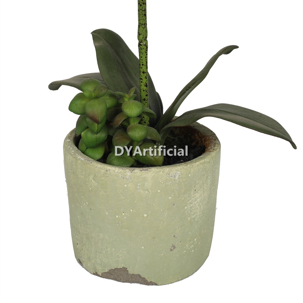 tcm 56 artificial potted orchids 46cm indoor champagne 2