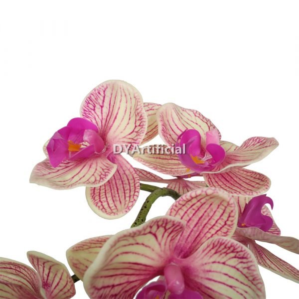 tcm 58 artificial potted orchids 51cm indoor white pink 1