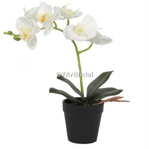 tcm 64 artificial potted orchids 33cm indoor white