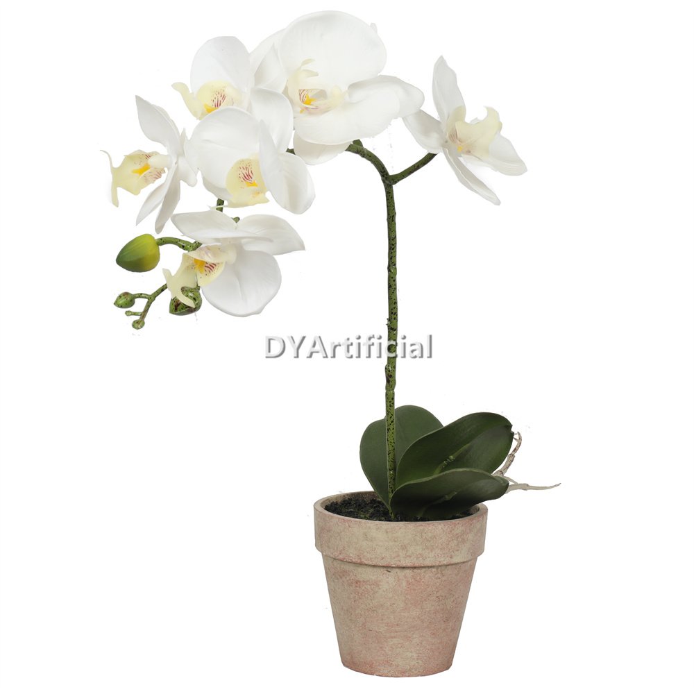 tcm 66 artificial potted orchids 14cm indoor white
