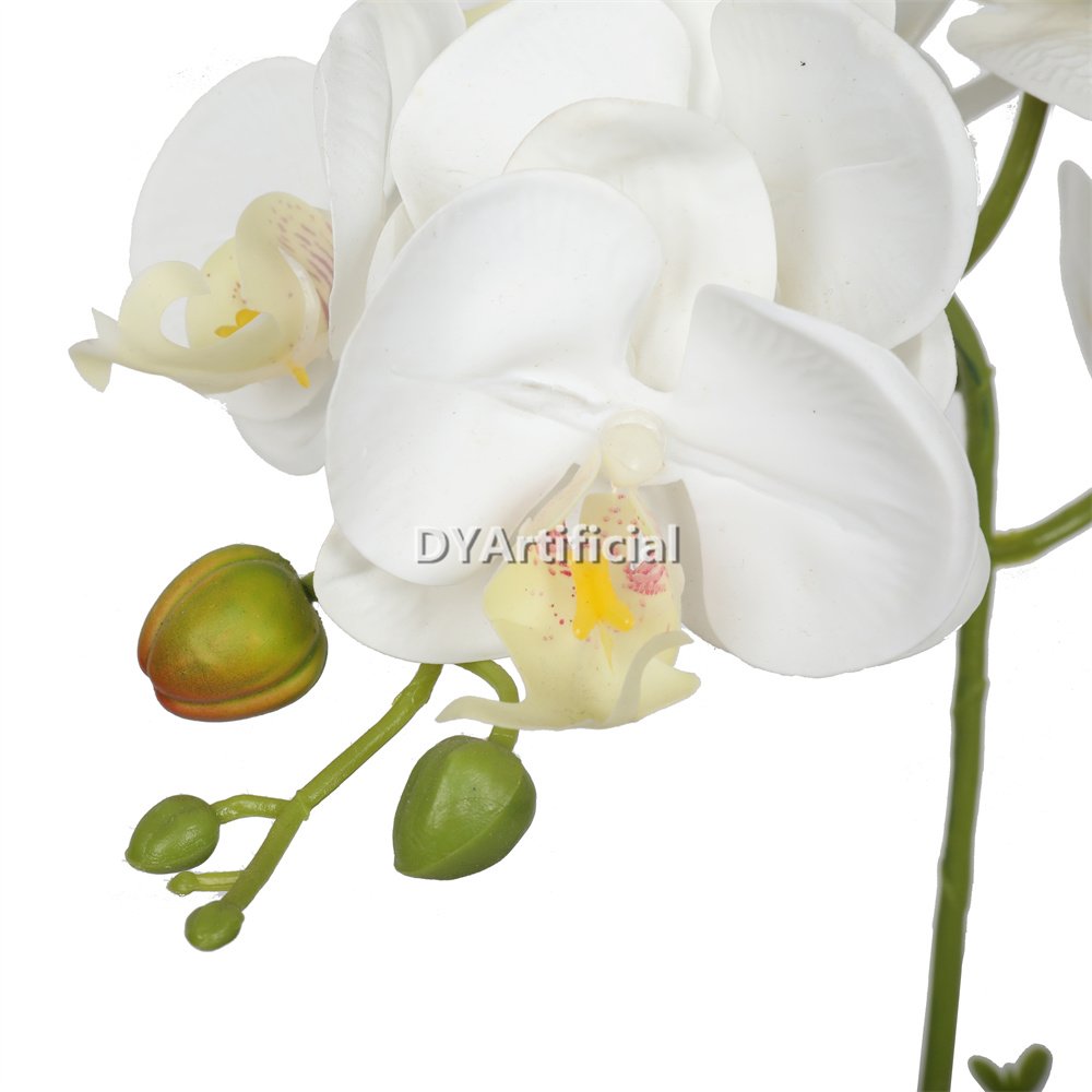 tcm 78 artificial potted orchids 46cm indoor white with moass base 1