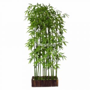 dysl 09 bamboo fence real bamboo trunk with pe leafs 180cm height indoor