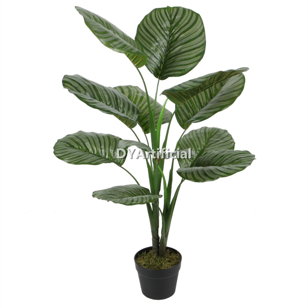 tce 118 artificial calathea green plant 90cm indoor