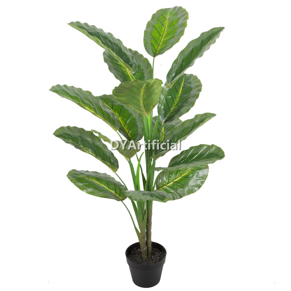 tce 121 artificial calathea green plant 120cm light green indoor