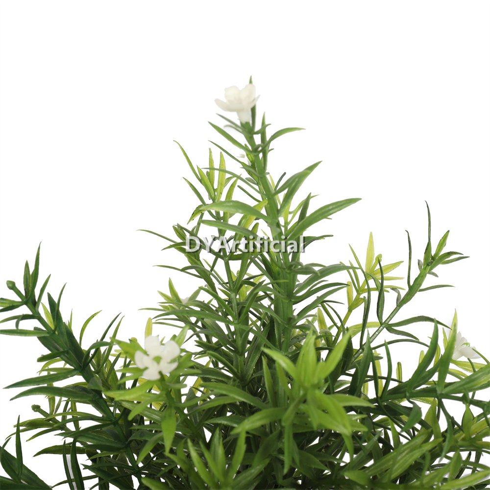 dypa 106 potted artificial bushy plants 30cm with white flowers 2