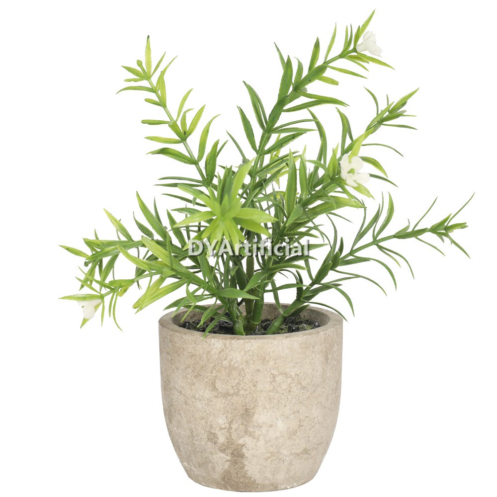 dypa 107 potted artificial buxus plants 20cm with white flowers