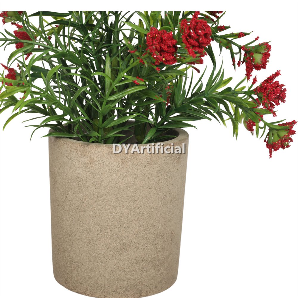 dypa 118 potted artificial small red flowers 25cm 1