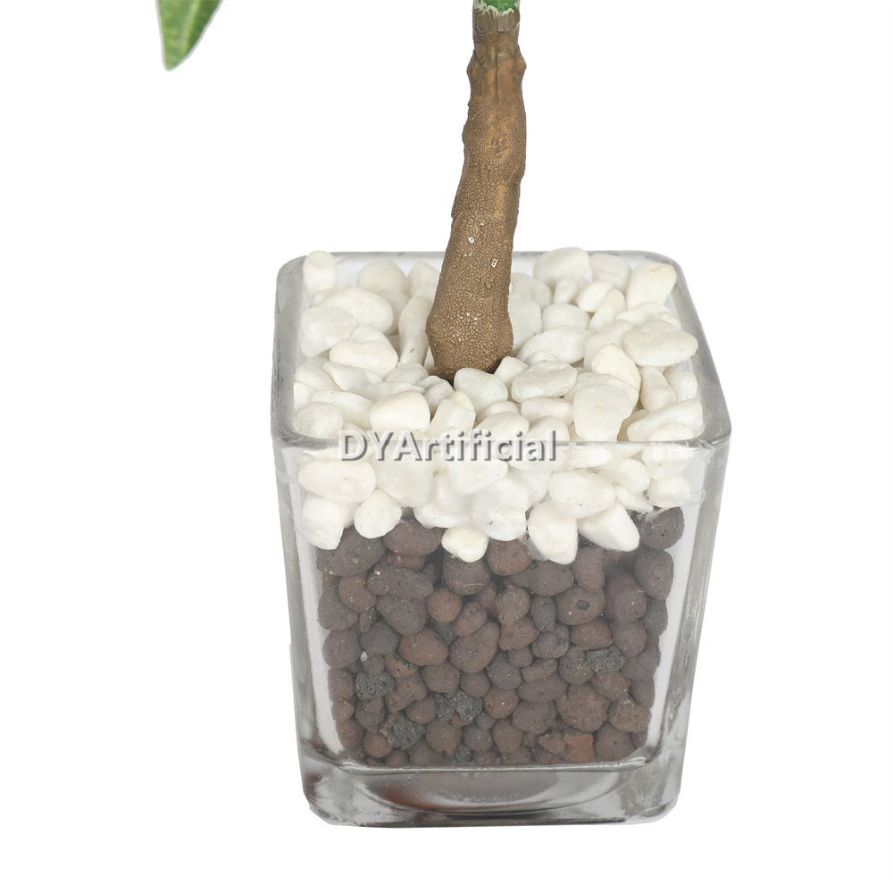 dypa 131 artificial mini star leaf 26cm with glass planter 2