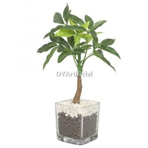 dypa 131 artificial mini star leaf 26cm with glass planter