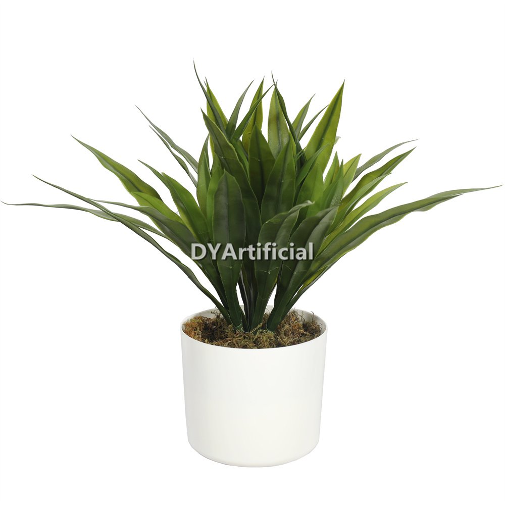 dypa 36 1 artificial agave bush indoor 40cm height with white pot 2