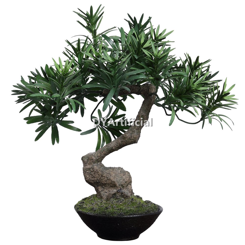 dypb 18 28cm height artificial buddhist leaf pine bonsai