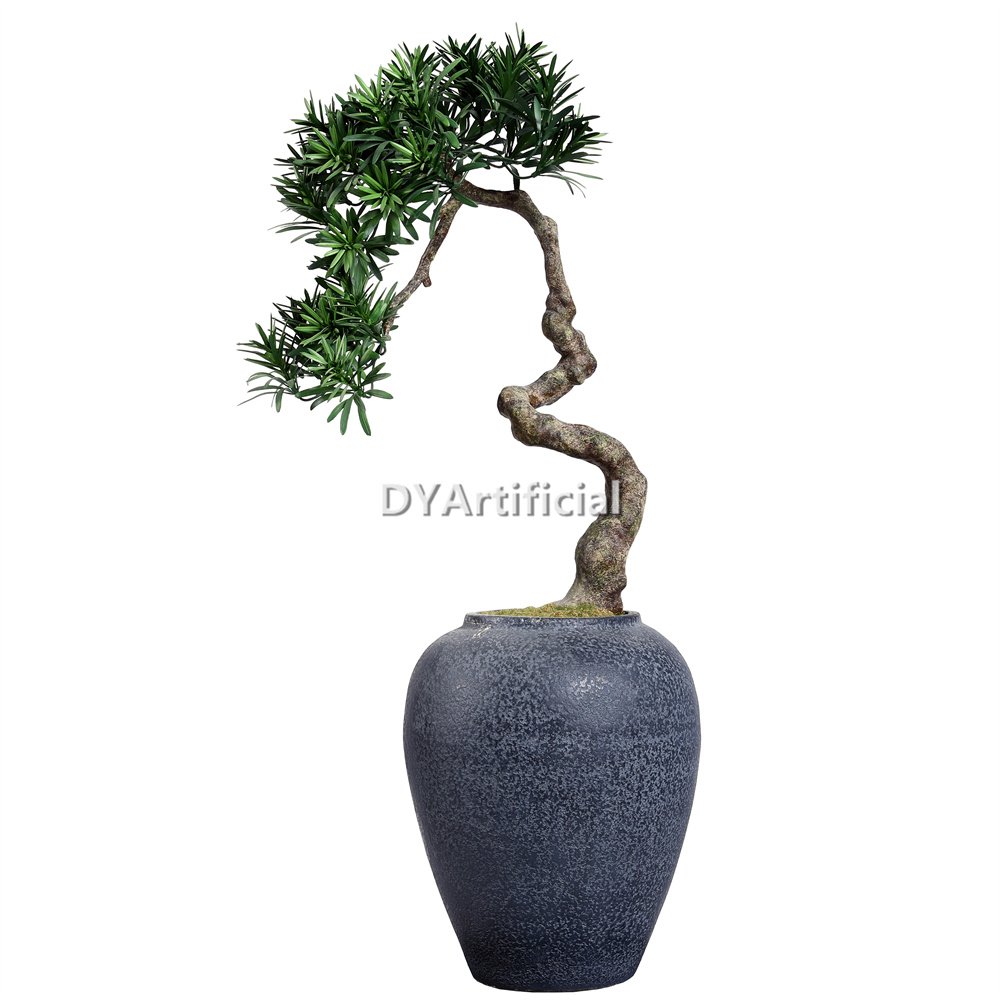 dypb 20 80cm height artificial podocarpus macrophyllus pine bonsai