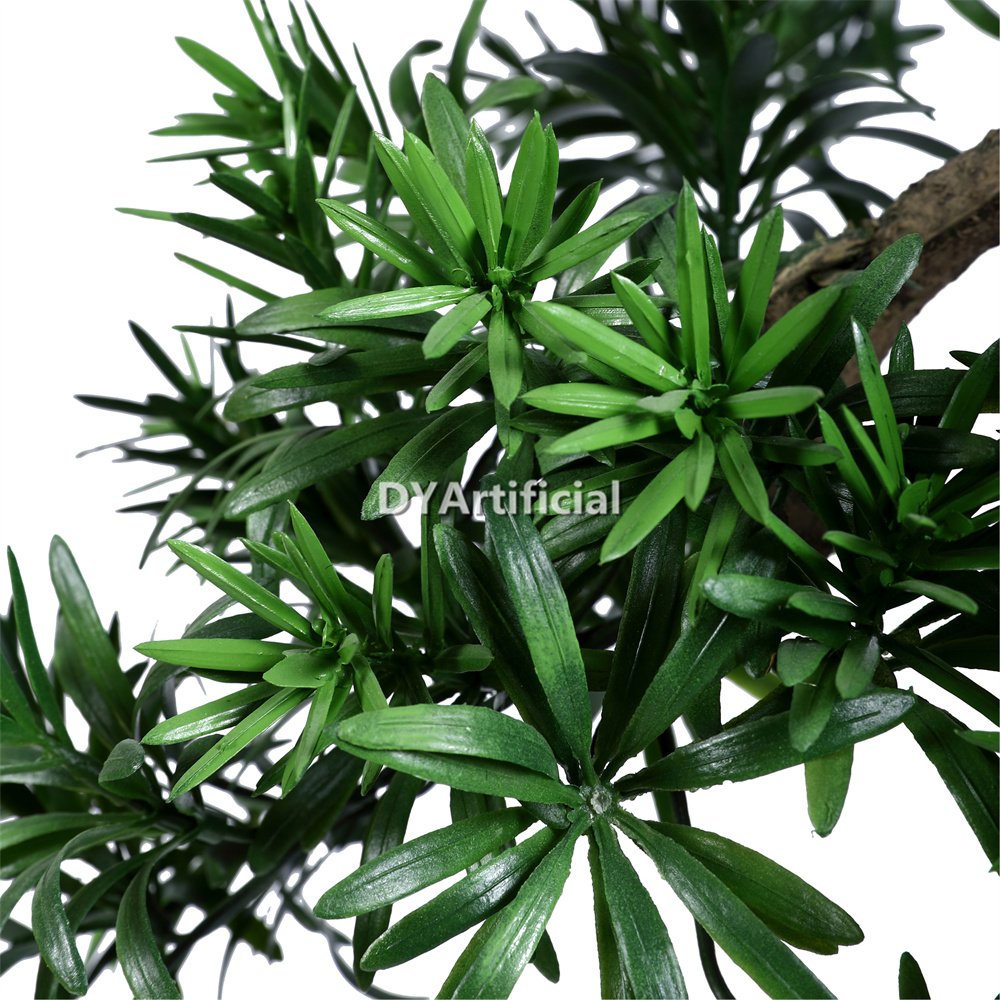 dypb 21 75cm height faux podocarpus macrophyllus pine bonsai details 1