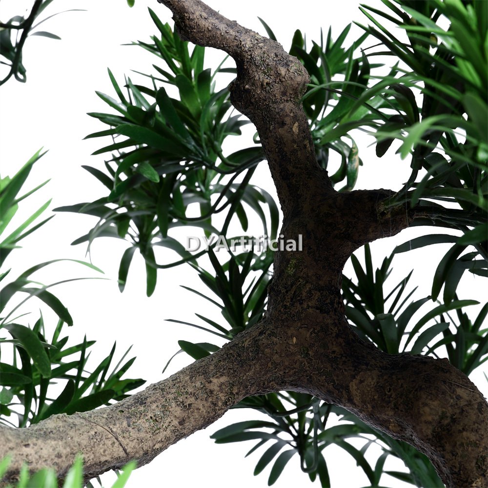 dypb 21 75cm height faux podocarpus macrophyllus pine bonsai details 3
