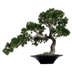 dypb 27 60cm height artificial buddhist leaf pine bonsai