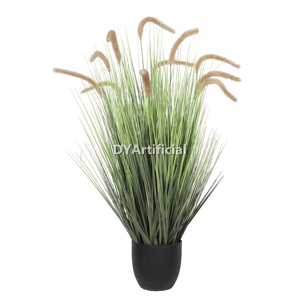 tcj 08 2 artificial potted grass plants spring light green 105cm