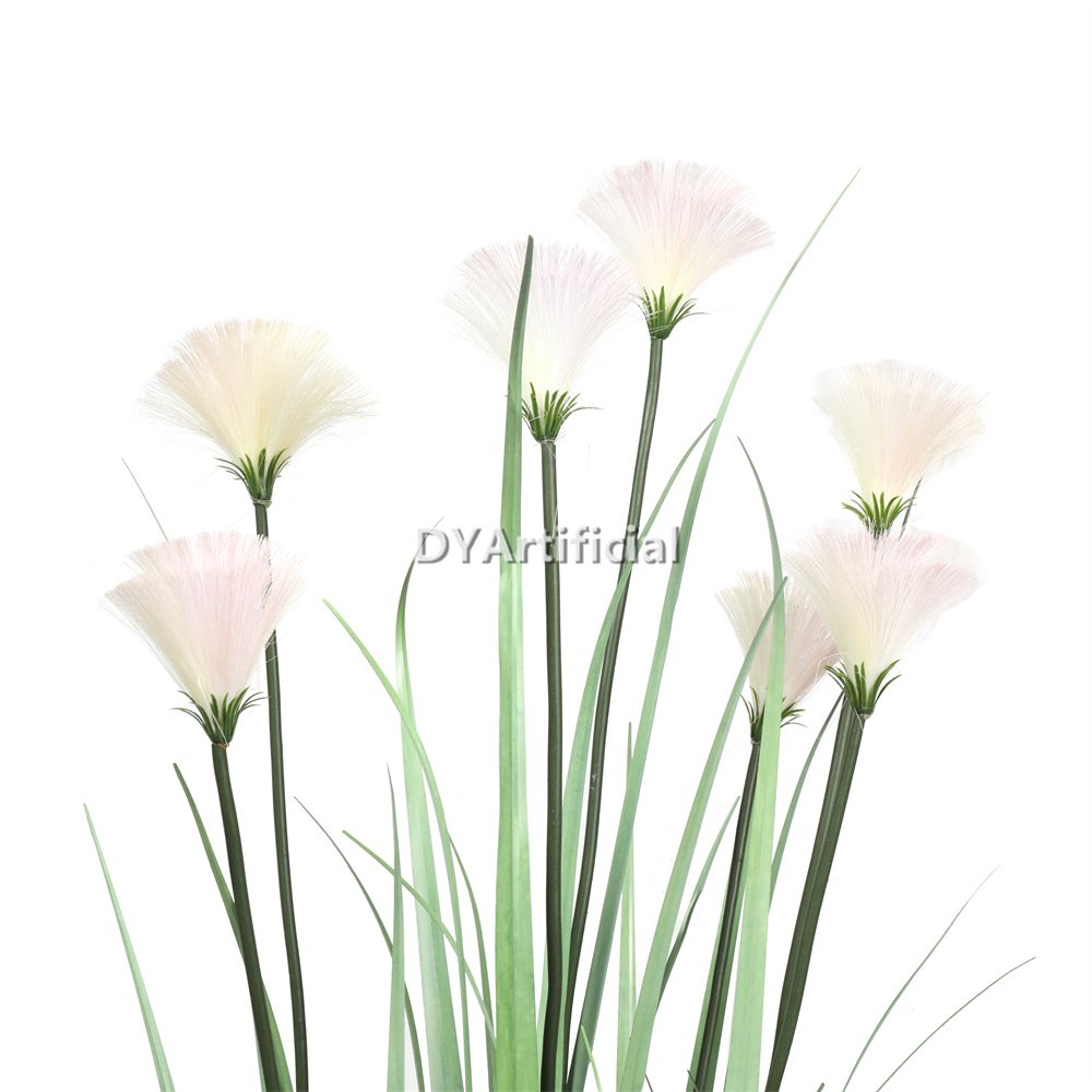 tcj 14 120cm height artificial grass plants with white flowers 1