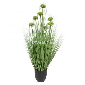 tcj 15 90cm height artificial grass plants with green flowers