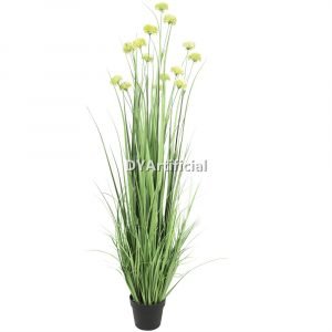 tcj 23 150cm height artificial grass plants with green white flowers