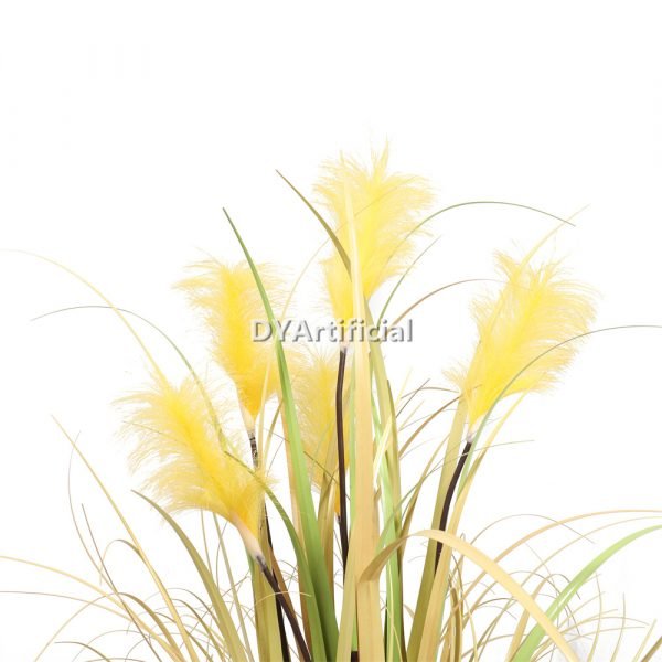 tcj 47 artificial pampas grass plants autumn and yellow flowers 95cm 1