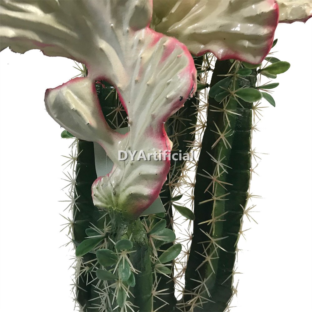 tco a 25 96cm artificial cactus plants with white pink flowers 3