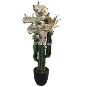 tco a 25 96cm artificial cactus plants with white pink flowers