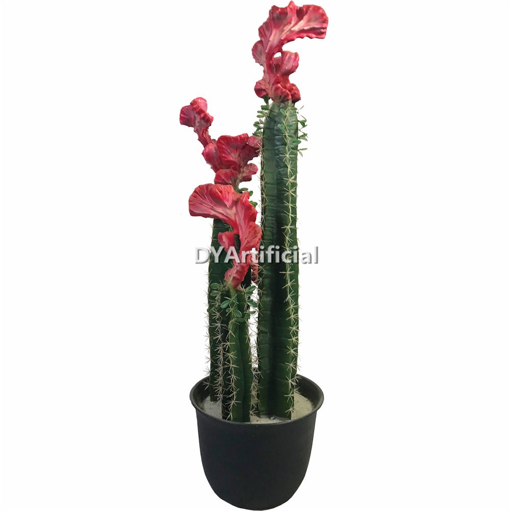 tco a 28 210cm artificial cactus plants with white red flowers