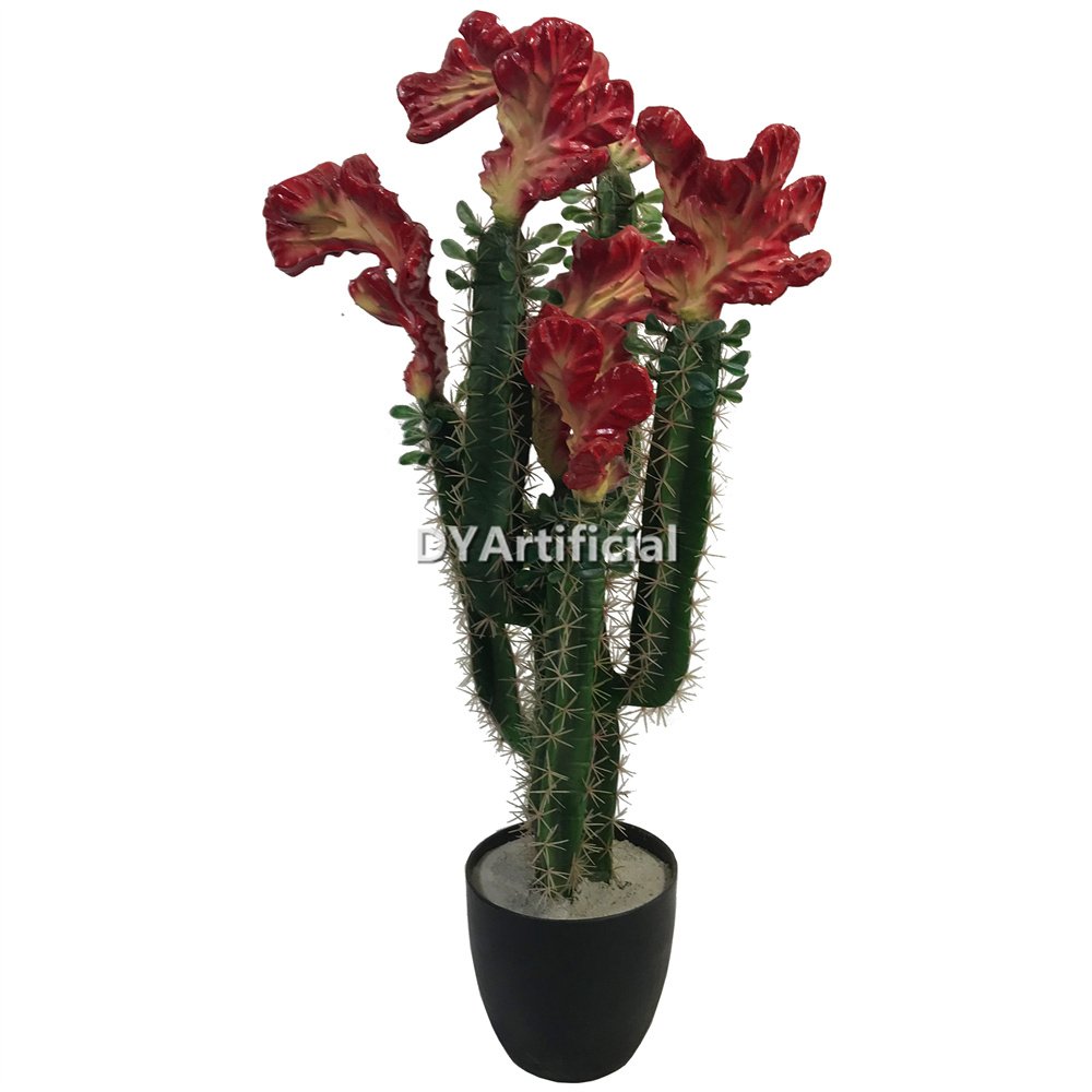 tco a 31 96cm artificial cactus plants with white red flowers