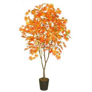 tcr 05 200cm artificial maple tree yellow green wooden trunk