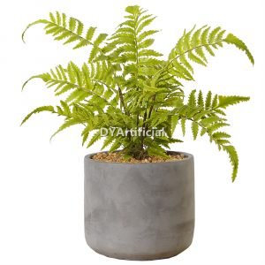 tcs 12 36cm nice artificial fern plants with cement pot grey