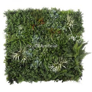 tnd 51 green eucalyptus metal mesh plants wall panel uv fr